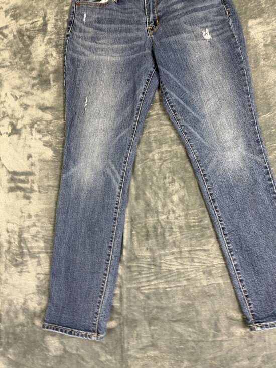 Old Navy Womens Curvy Skinny Jeans Size 12 Blue Distressed Denim - Picture 8 of 12
